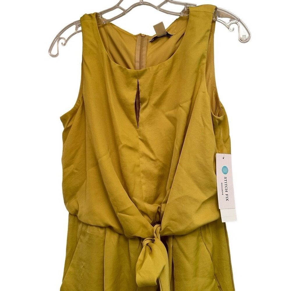 NWT Wisp yellow green Romper- size 6
